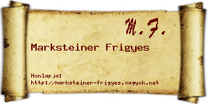 Marksteiner Frigyes névjegykártya